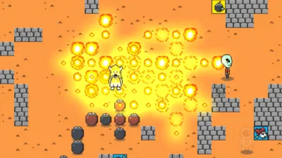 Screenshot lots of explosions